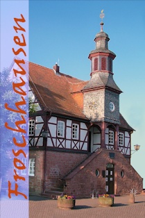 Seligenstadt - Ansichtskarte Froschhausen altes Rathaus